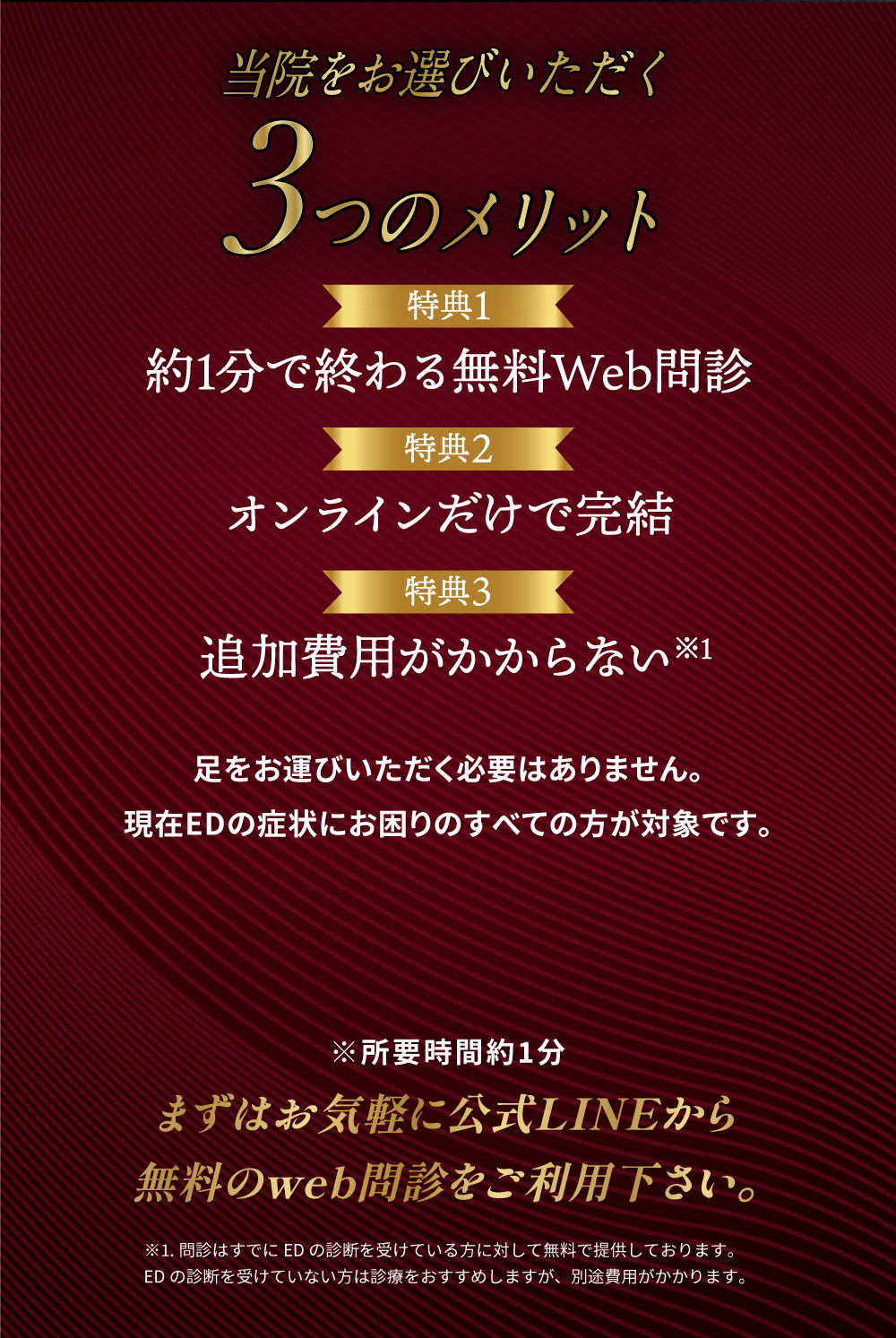 ルネスクリニック日本橋のメリット(オンライン診療、無料ウェブ問診)